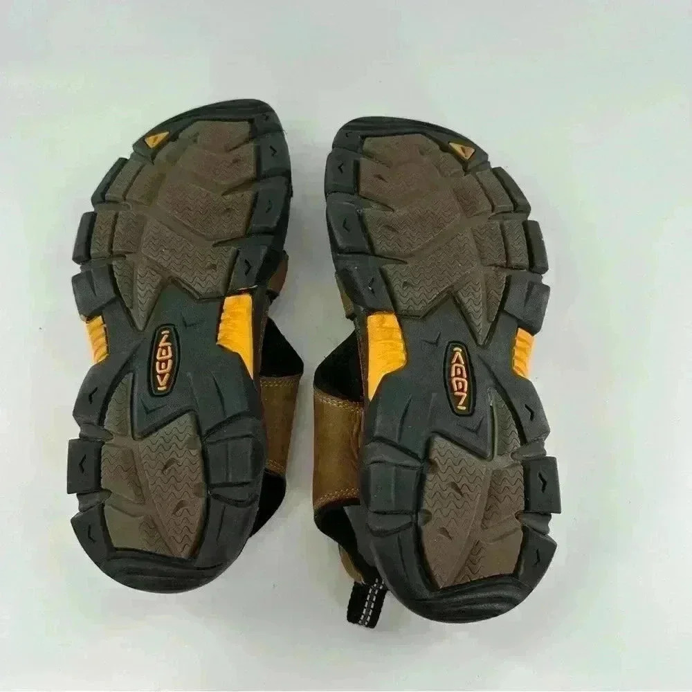 Keen mens sandals 9.5 40 brown nubuck leather outdoors walking gorpcore hiking - Picture 7 of 12